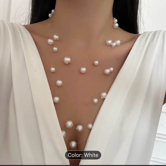 Floating Pearl Necklace - Picture 3 of 4